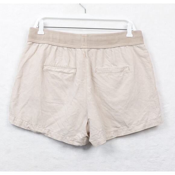 GAP Linen Cotton Relaxed Fit Drawstring Shorts Pull On Utility Basic Neutral M - Picture 4 of 7